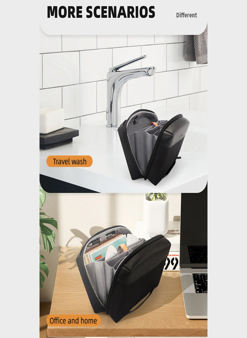 كواتكون حقيبة كاميرا Cwatcun D123 سعة 4 لتر، مقاومة للماء، حقيبة كتف للتصوير الفوتوغرافي مع حزام كتف، بديل لكاميرات كانون وسوني ونيكون بدون مرآة، حقيبة تخزين - Image 5